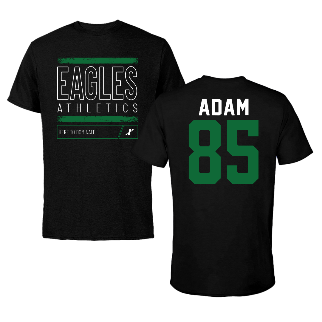 Eastern Michigan University Football Black Dominate Tee - #85 Jefferson Adam
