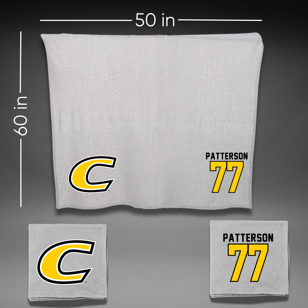 Centre College Football Gray Blanket - #77 Travis Patterson