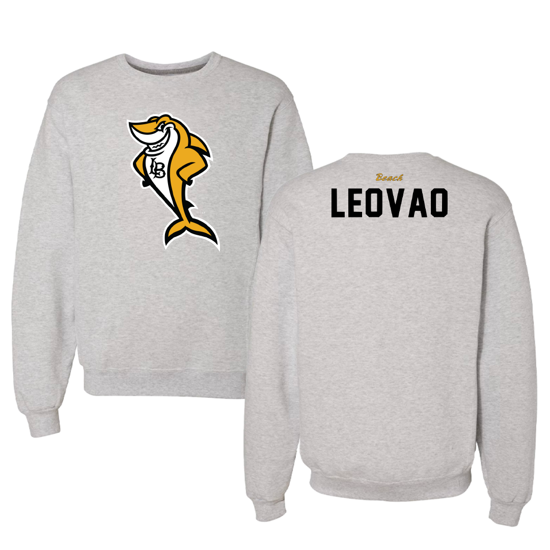 Long Beach State University Golf Gray Crewneck - Jasmine Leovao