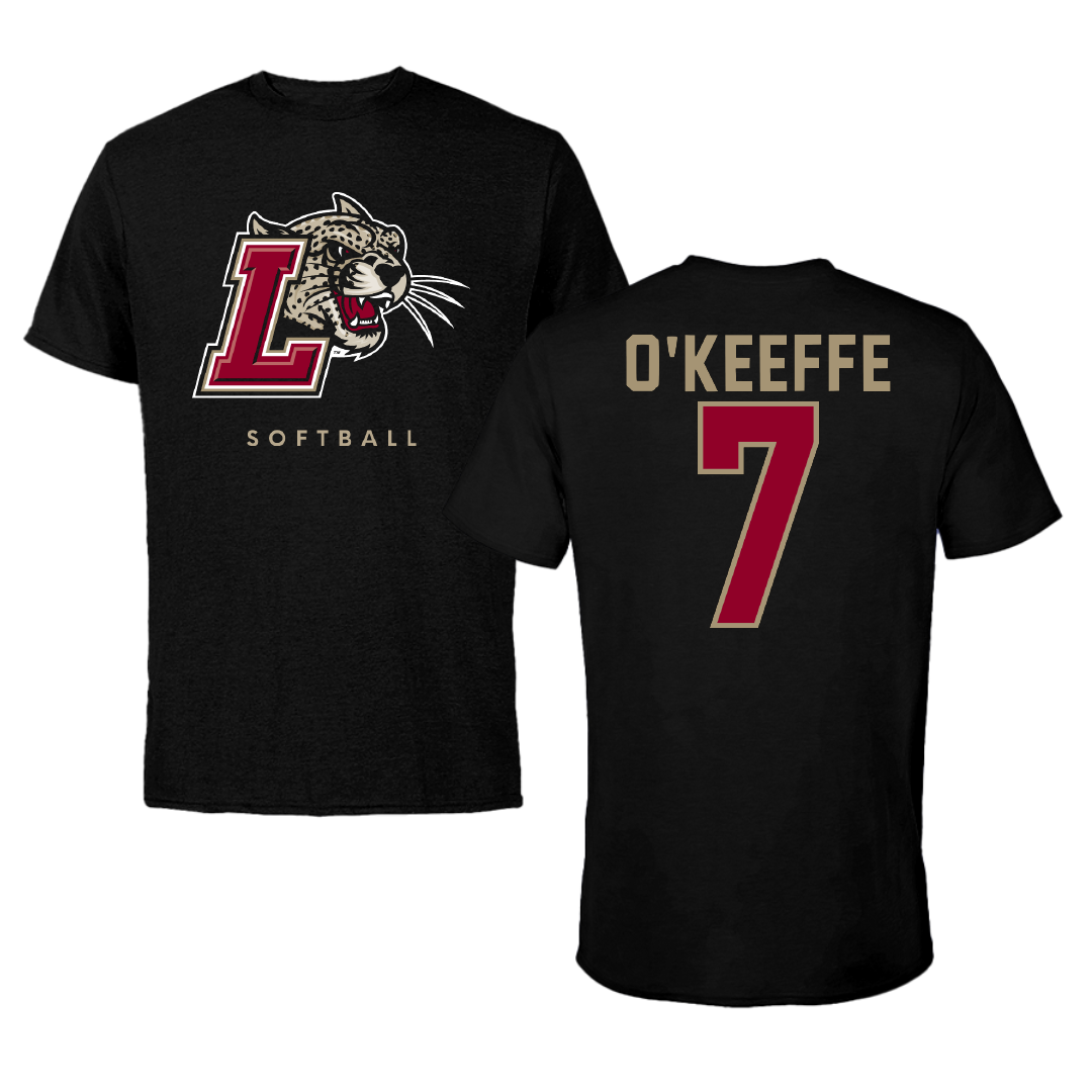 Lafayette College Softball Black Performance Tee - #7 Jocelyn O'Keeffe