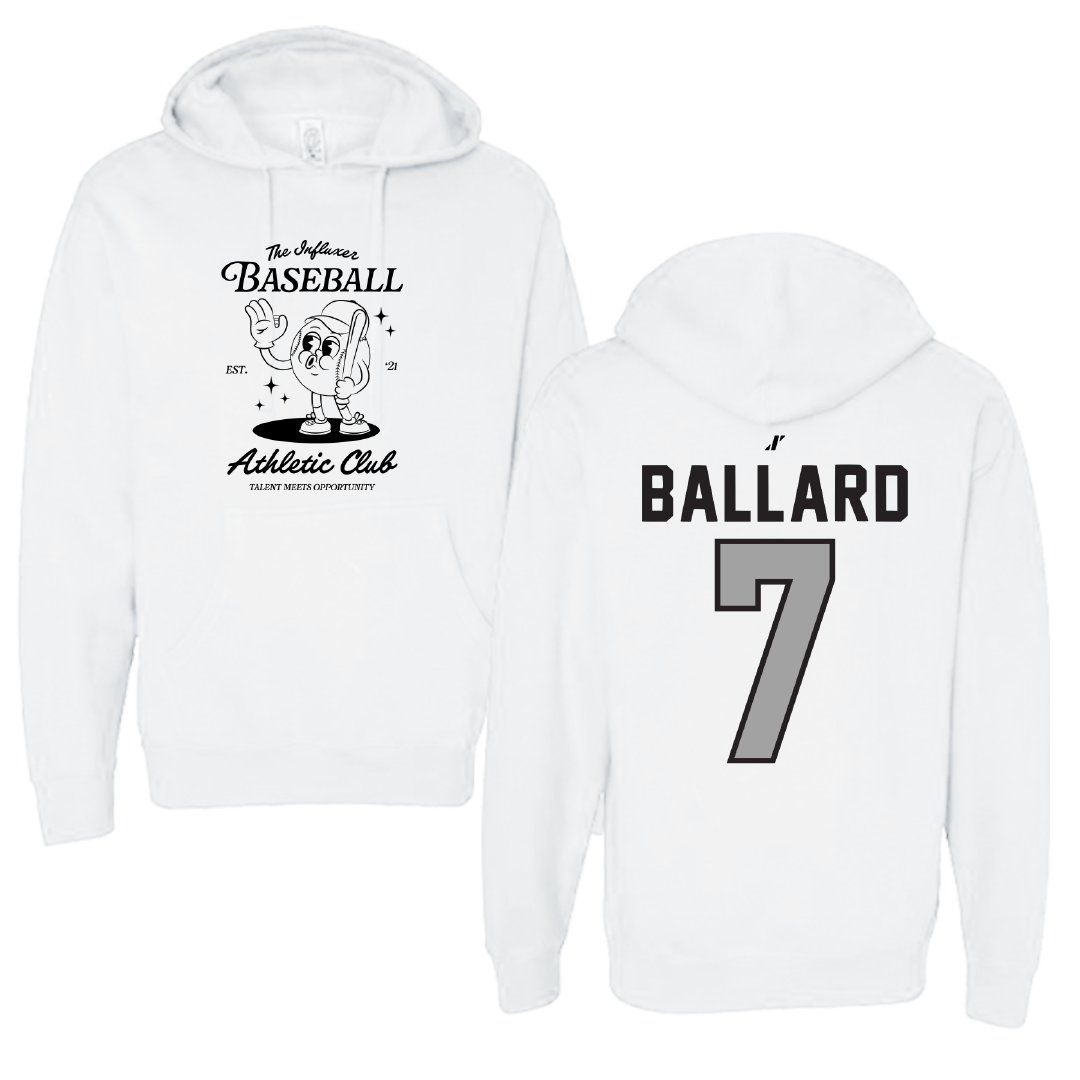 Baseball White Influxer Athletic Club Hoodie - #7 Mike Ballard