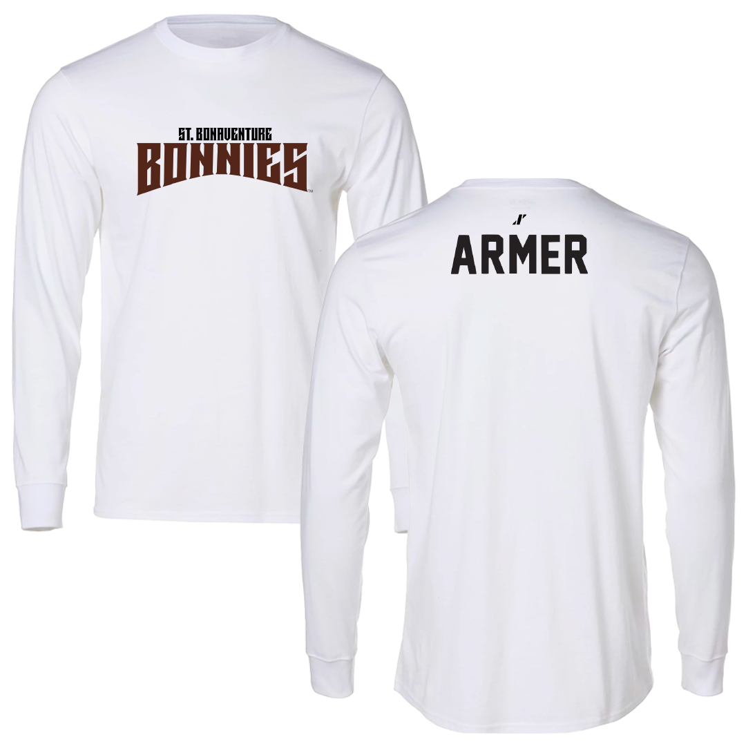 St. Bonaventure University TF and XC White Classic Long Sleeve - Jake Armer