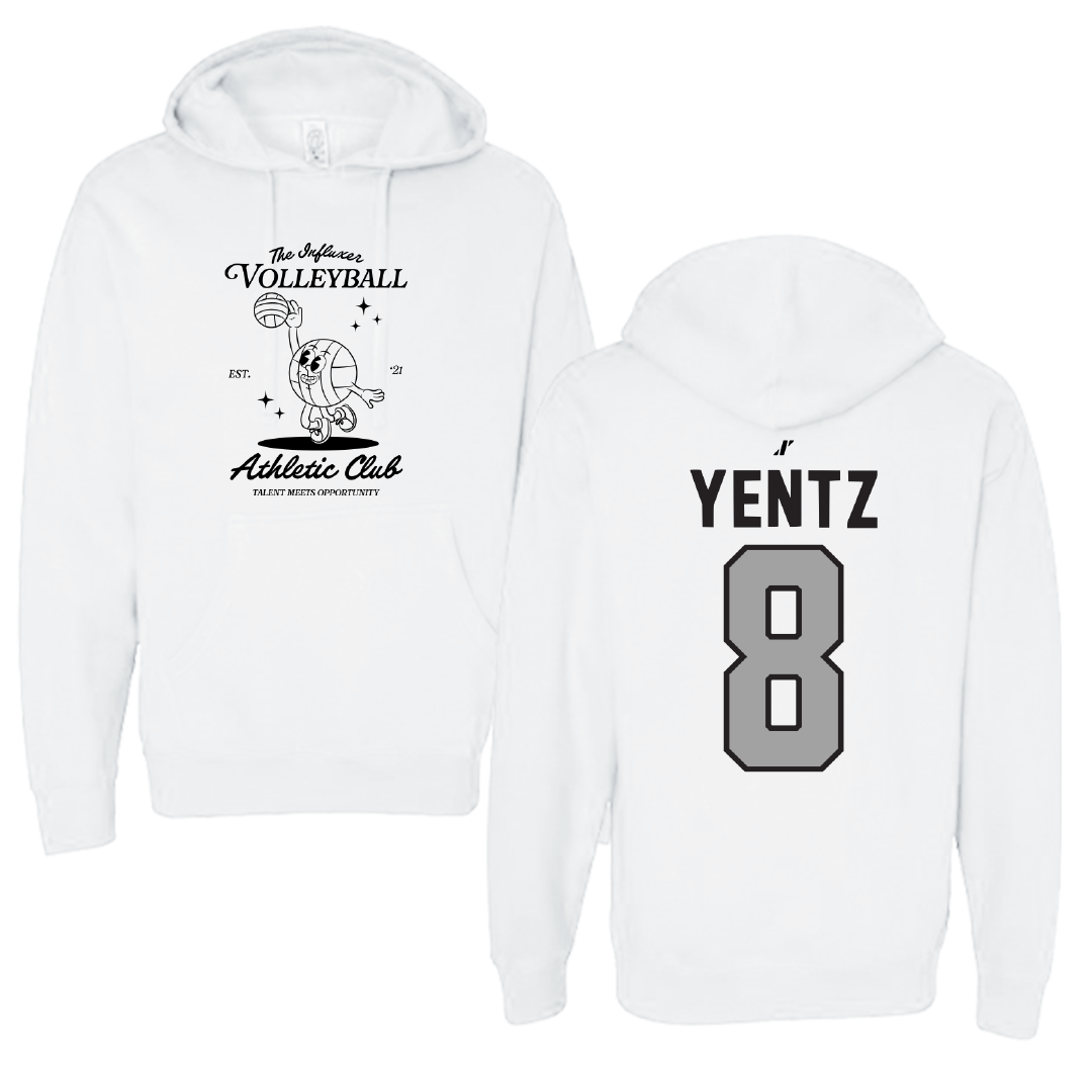 Volleyball White Influxer Athletic Club Hoodie - #8 Jack Yentz
