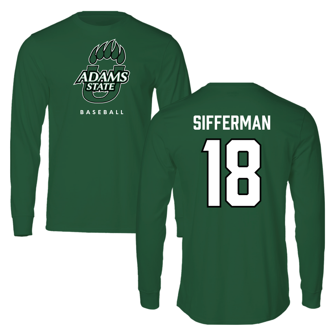 Adams State University Baseball Forest Green Long Sleeve - #18 Ray Sifferman