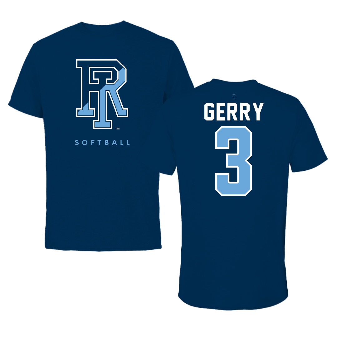University of Rhode Island Softball Navy Performance Tee - #3 Brooke Gerry