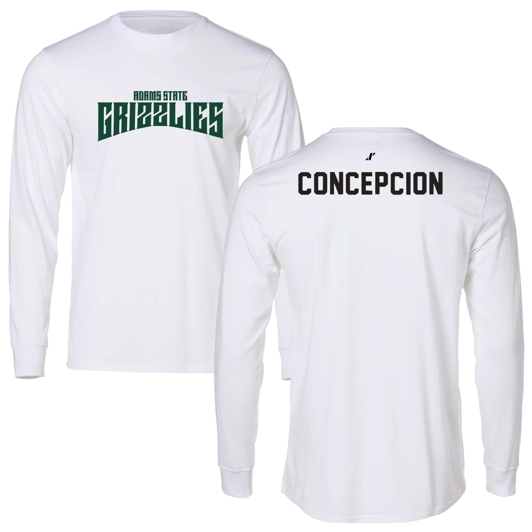 Adams State University Wrestling White Classic Performance Long Sleeve - Adam Concepcion