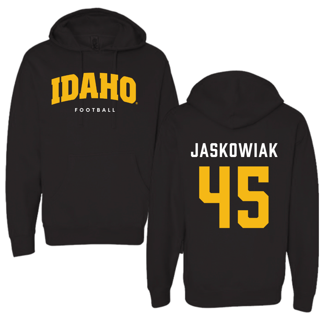 University of Idaho Football Black Idaho Hoodie - #45 Mitchel Jaskowiak