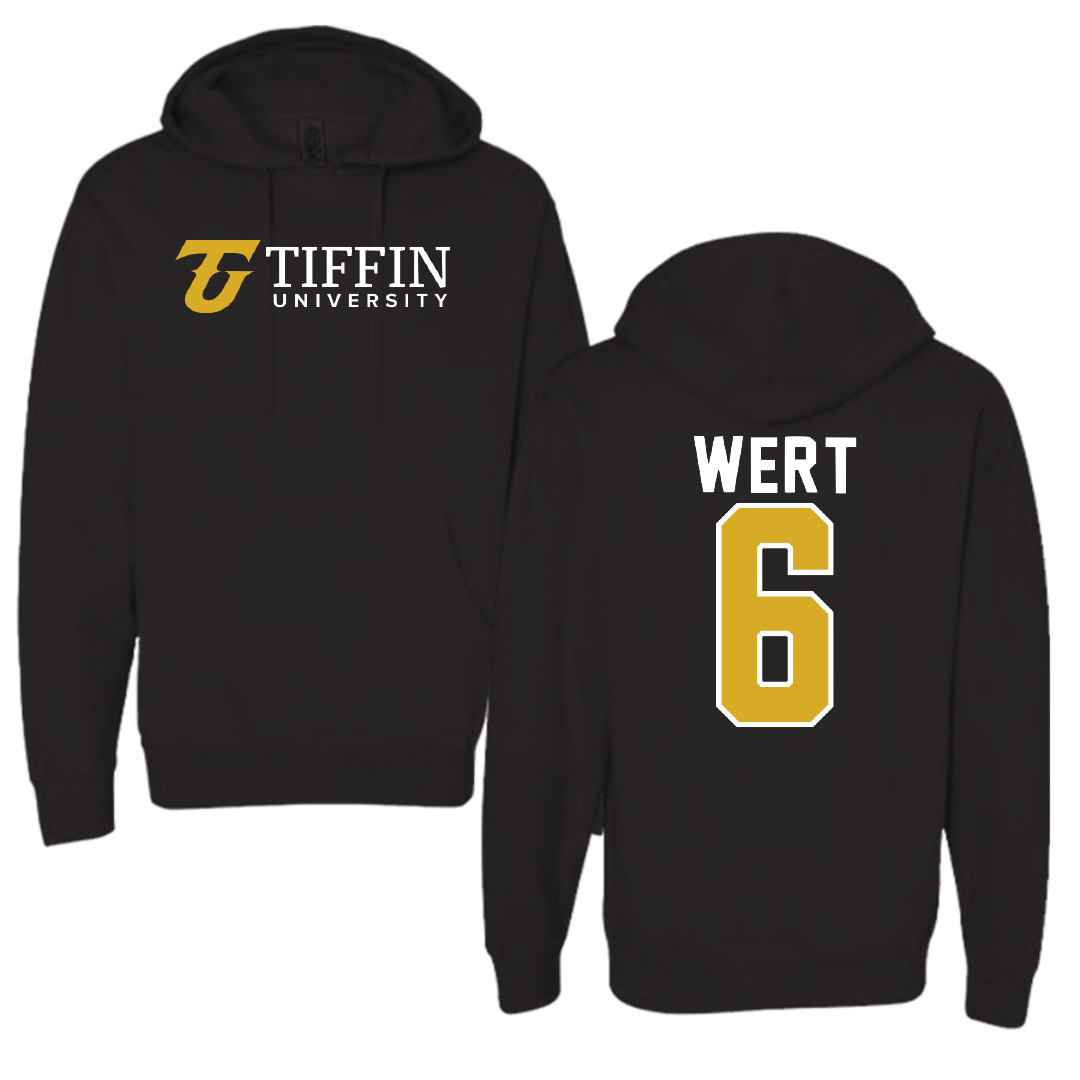 Tiffin University Lacrosse Black Hoodie - #6 Isaac Wert