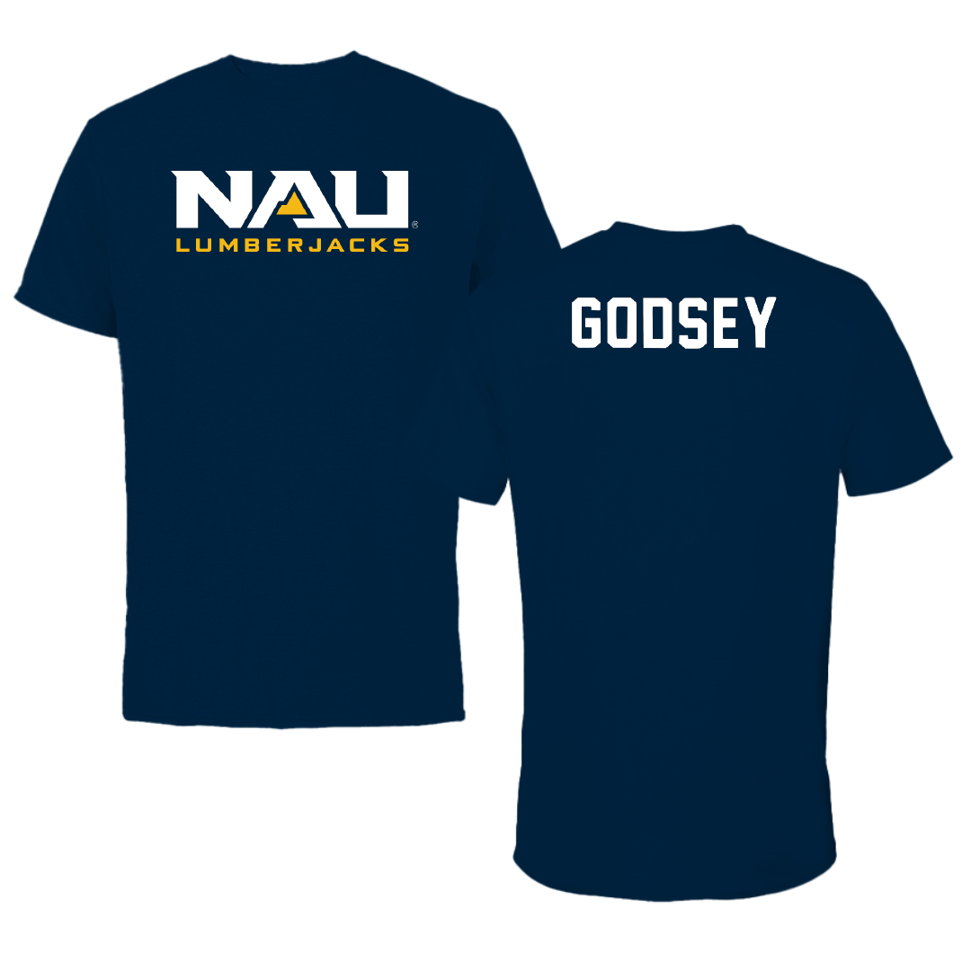Northern Arizona University TF and XC Navy Block Performance Tee - Payton Godsey