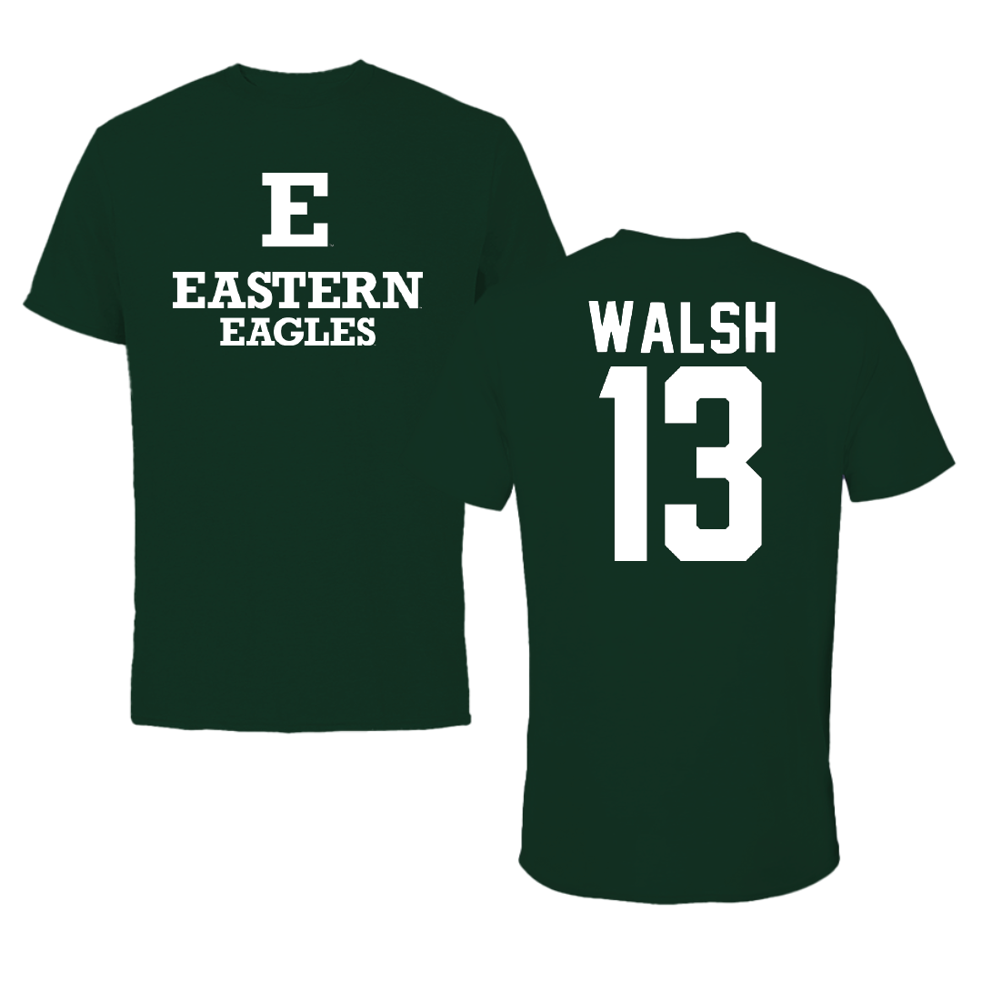 Eastern Michigan University Baseball Forest Green Tee - #13 Connor Walsh