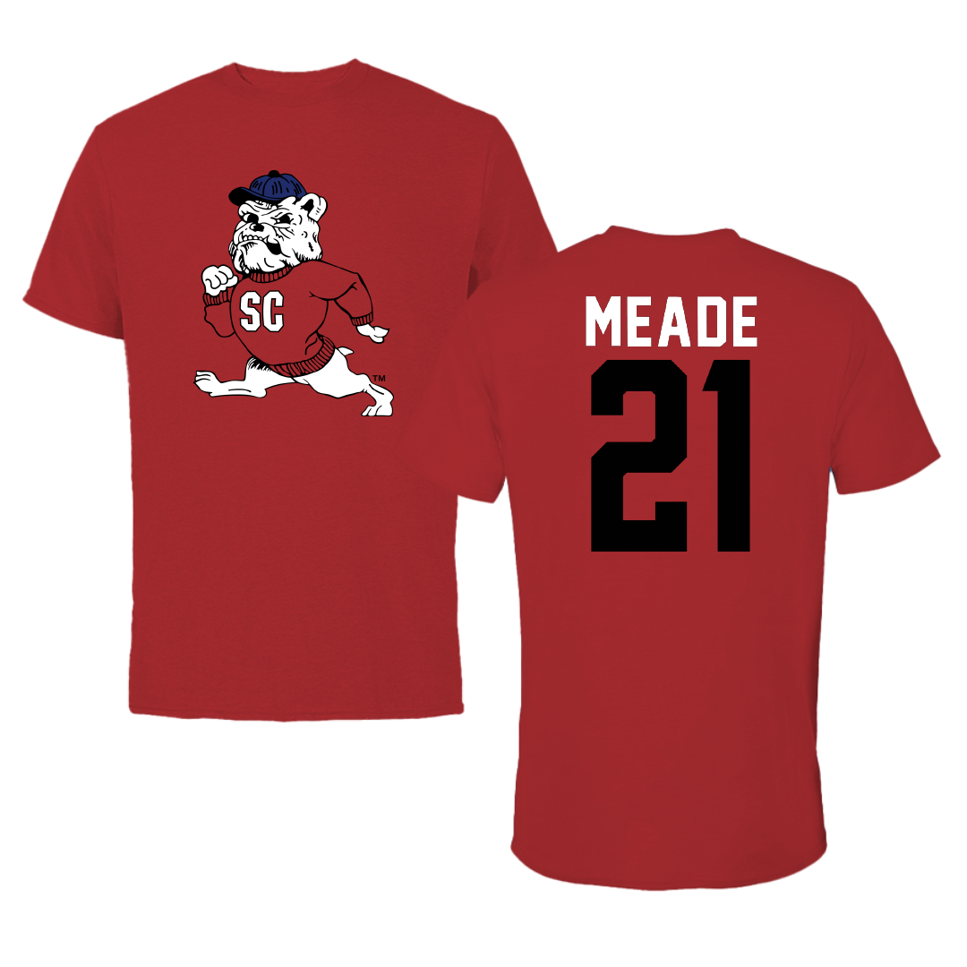 South Carolina State University Basketball Canvas Red Tee - #21 Jhaven Meade