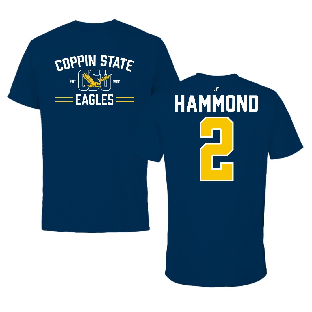 Coppin State University Basketball Navy General Tee - #2 Tiffany Hammond