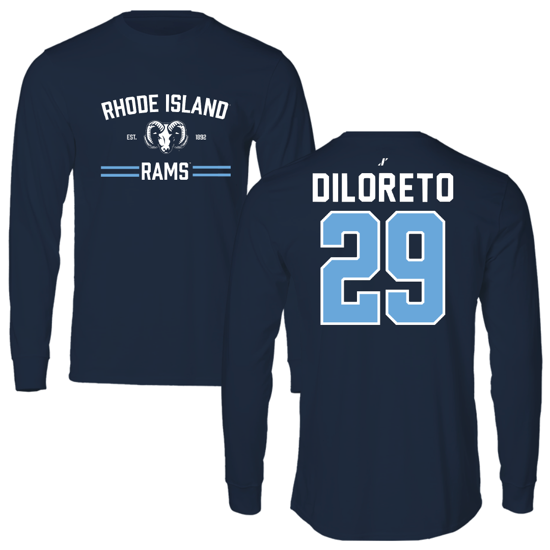 University of Rhode Island Soccer Navy General Performance Long Sleeve - #29 Nate DiLoreto