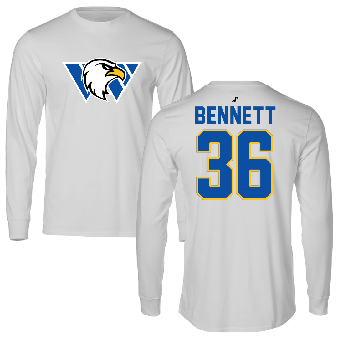 Williams Baptist University Baseball Light Gray Long Sleeve - #36 Benjamin Bennett