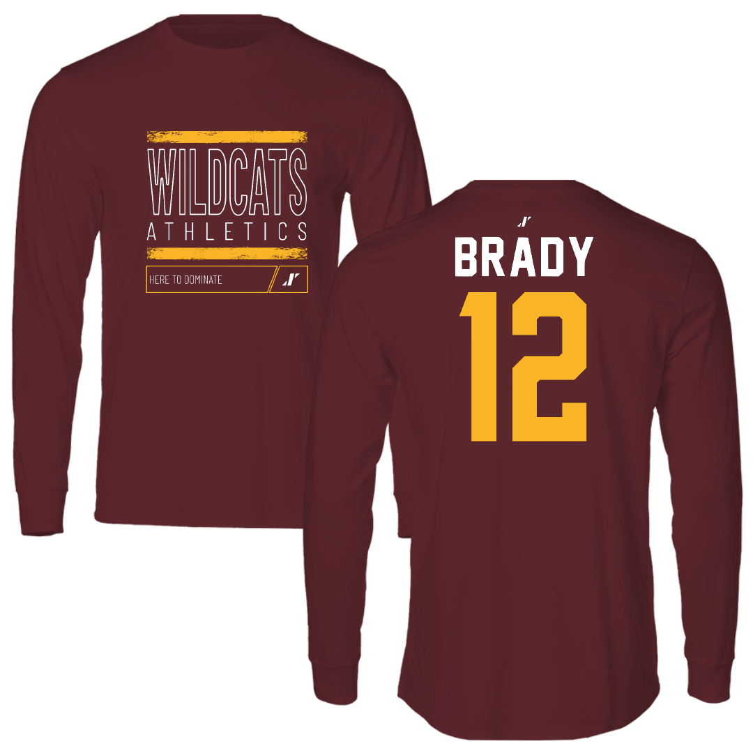 Bethune-Cookman University Softball Maroon Dominate Long Sleeve - #12 Alyssa Brady