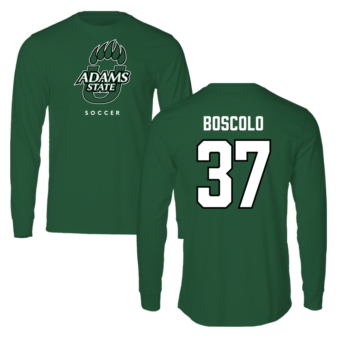 Adams State University Soccer Green Performance Long Sleeve - #37 Francesco Boscolo