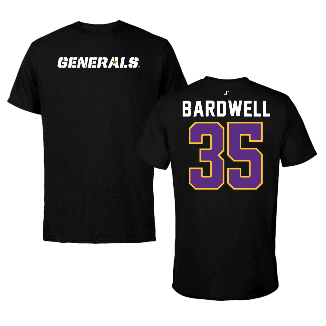 Louisiana State University-Alexandria Baseball Black Performance Tee - #35 Nicholas Bardwell