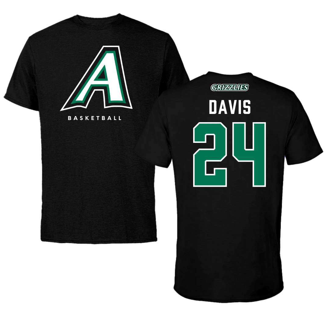 Adams State University Basketball Black Block Performance Tee - #24 Riahana Davis