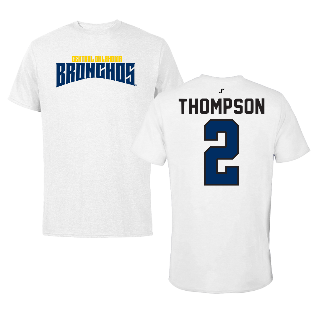 University of Central Oklahoma Basketball White Classic Tee - #2 Jordan Thompson