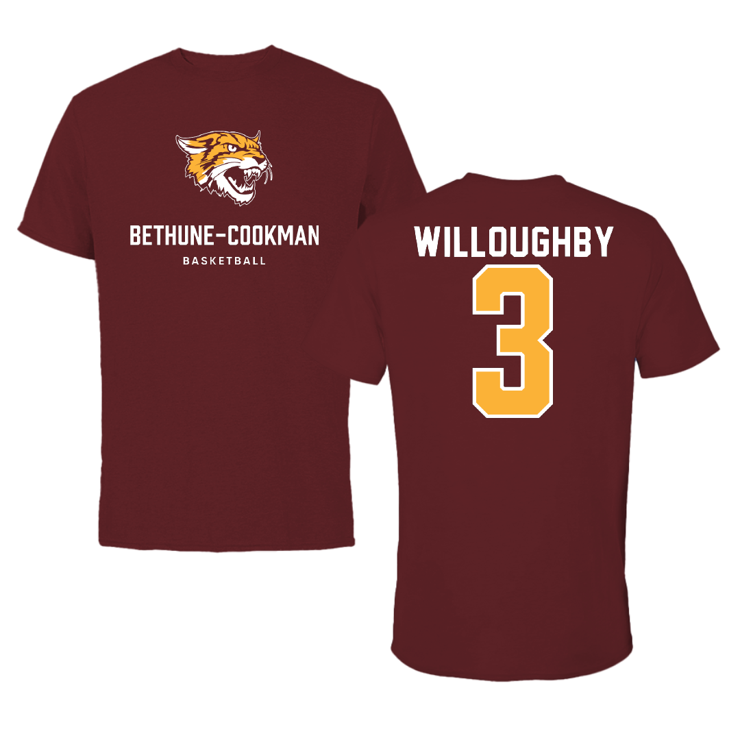 Bethune-Cookman University Basketball Maroon Performance Tee - #3 Seneca Willoughby