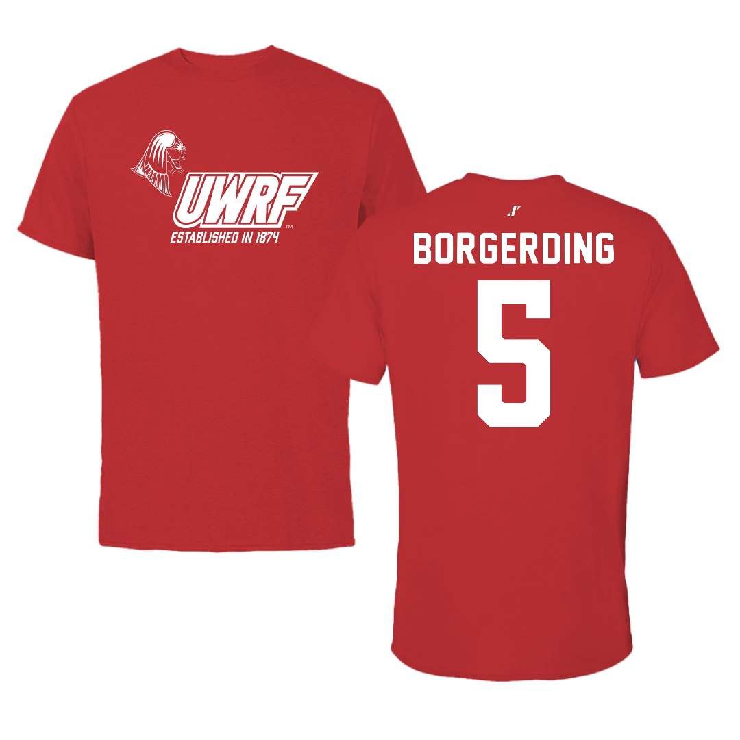 University of Wisconsin-River Falls Football Red General Performance Tee - #5 Aaron Borgerding