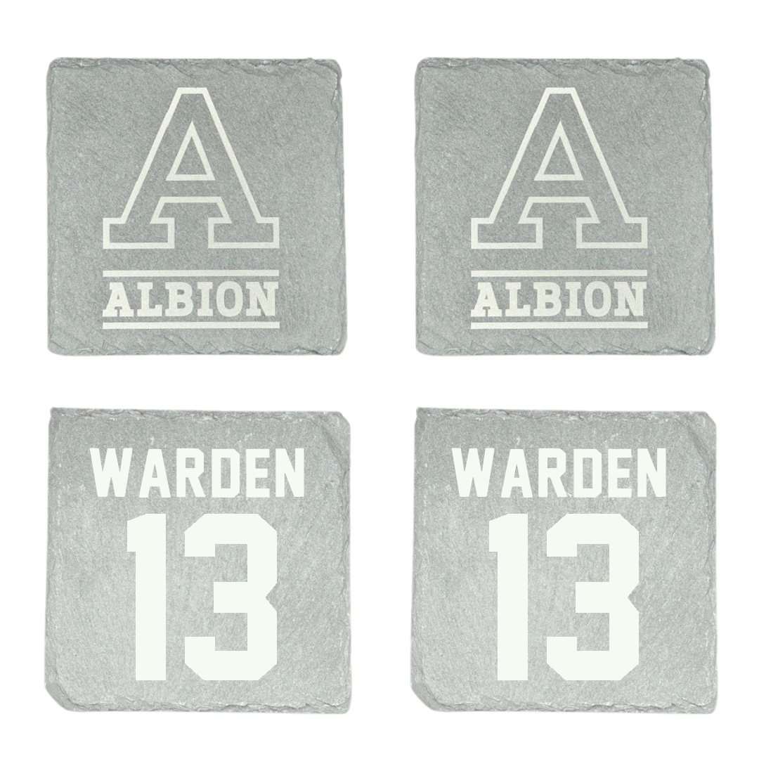 Albion College Soccer Stone Coaster (4 Pack)  - #13 Maggie Warden