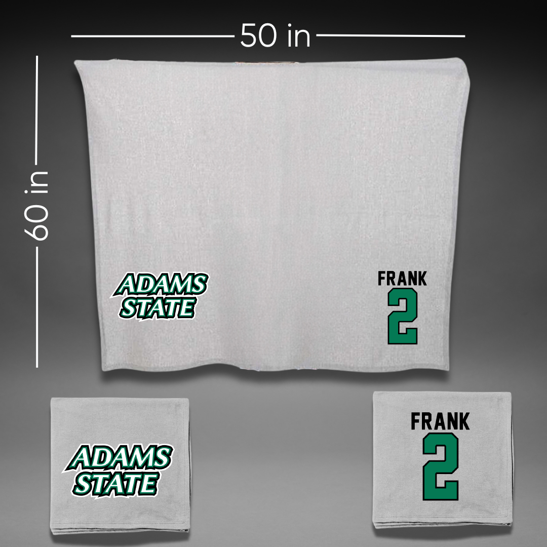 Adams State University Basketball Gray Blanket - #2 Harrison Frank