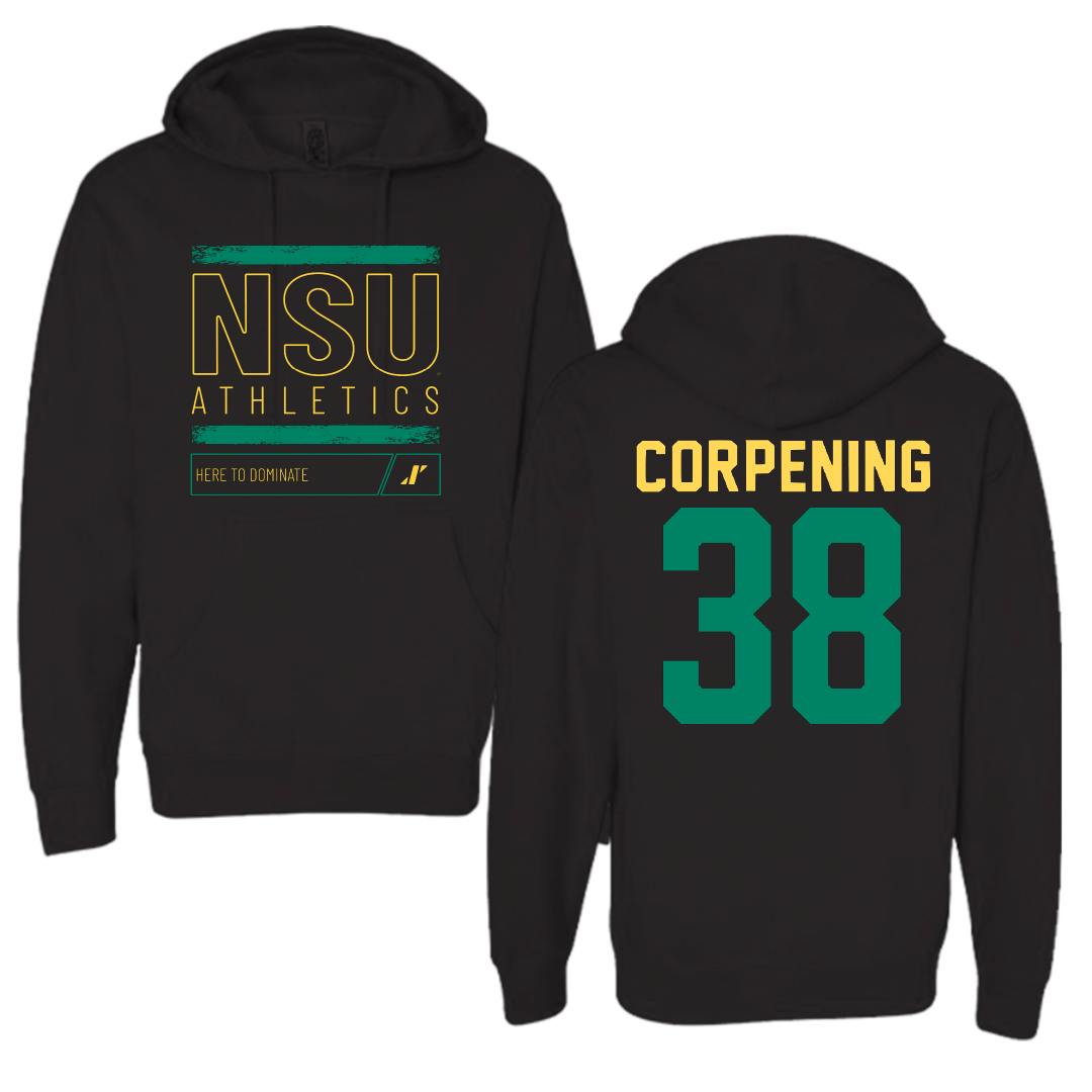 Norfolk State University Football Black Dominate Hoodie - #38 Davion Corpening