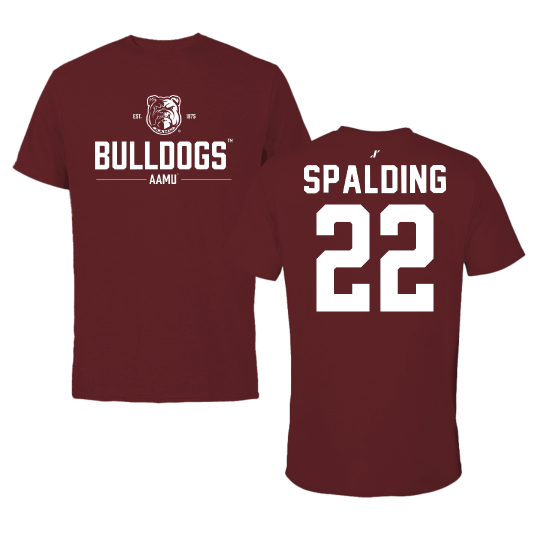 Alabama A&M University Volleyball Maroon General Performance Tee - #22 Saniya Spalding