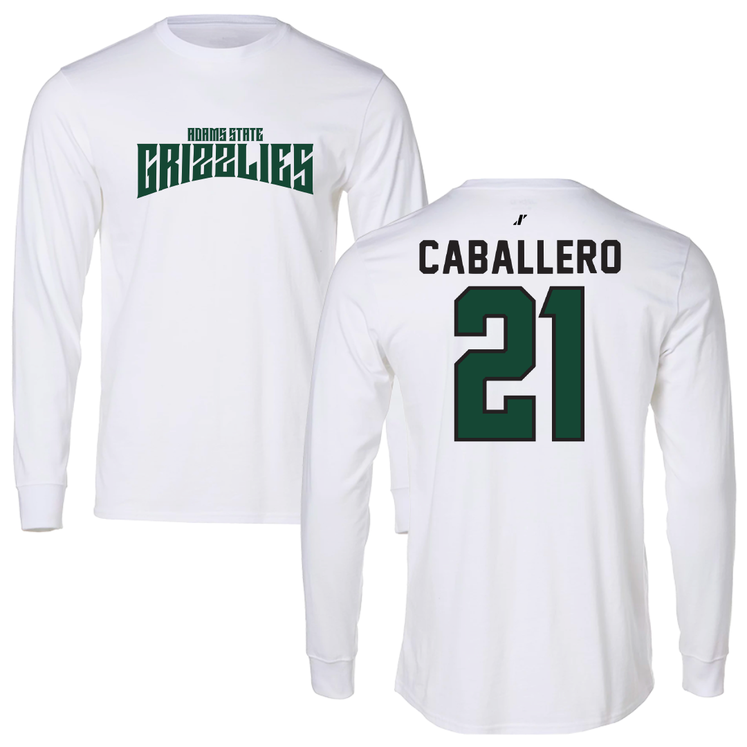 Adams State University Soccer White Classic Long Sleeve - #21 Karlee Caballero