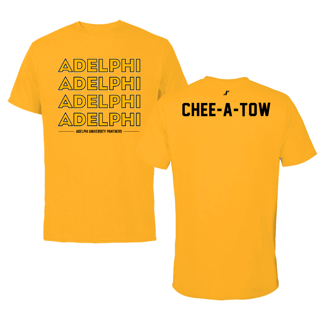 Adelphi University Swimming & Diving Gold General Performance Tee - Jake Chee-A-Tow