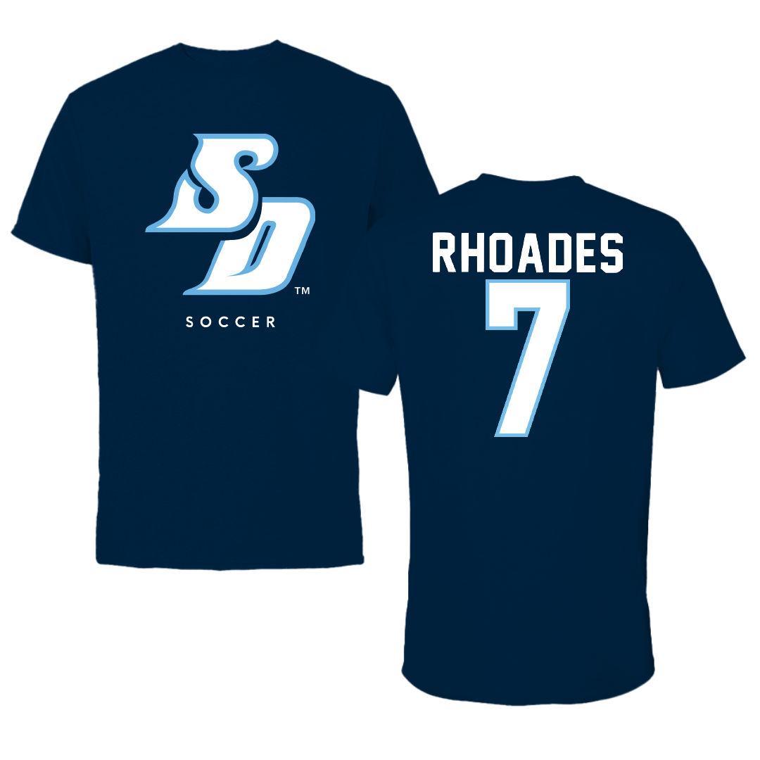 University of San Diego Soccer Navy Tee - #7 Oliver Rhoades