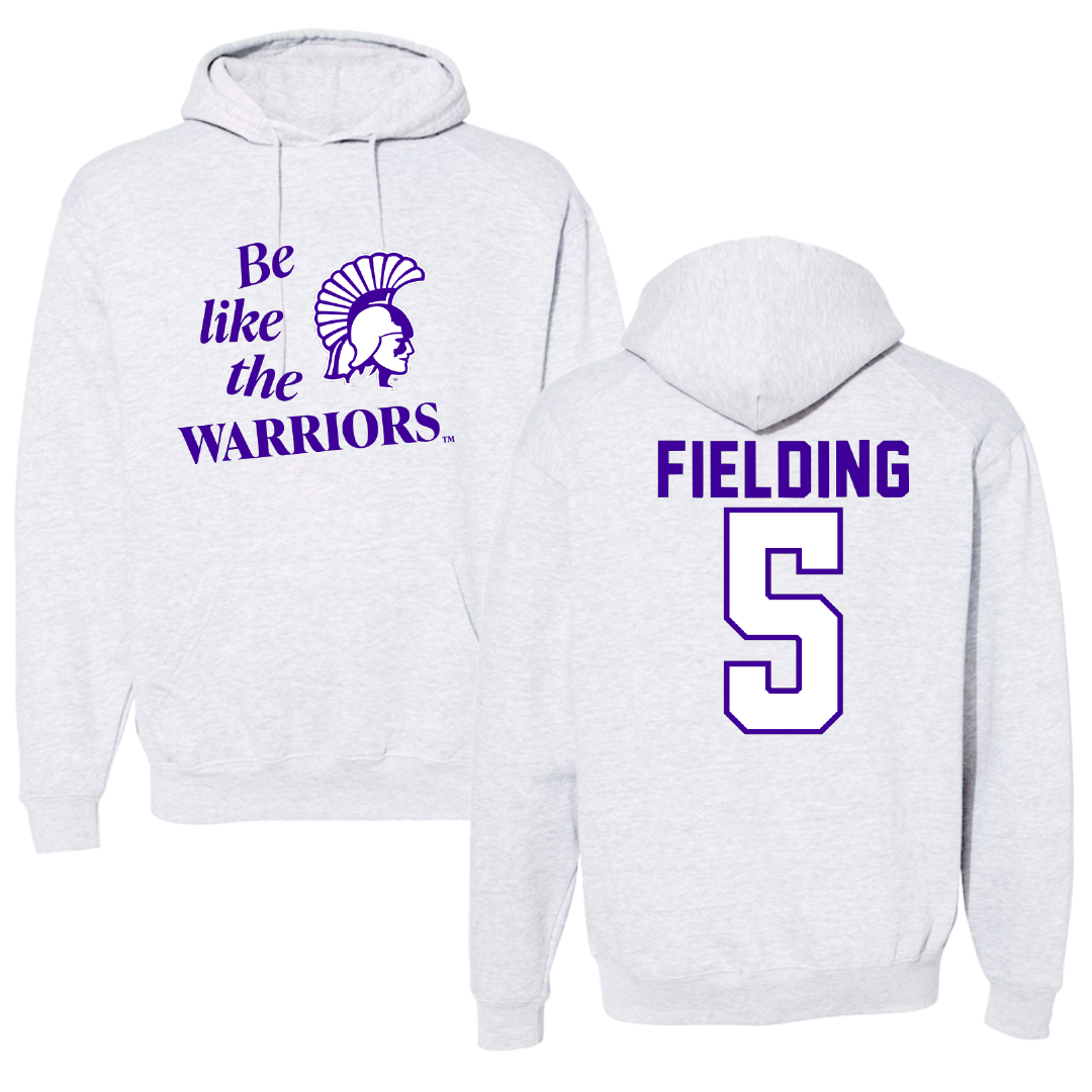 Winona State University Basketball Light Gray Be Like Us Hoodie - #5 Devon Fielding
