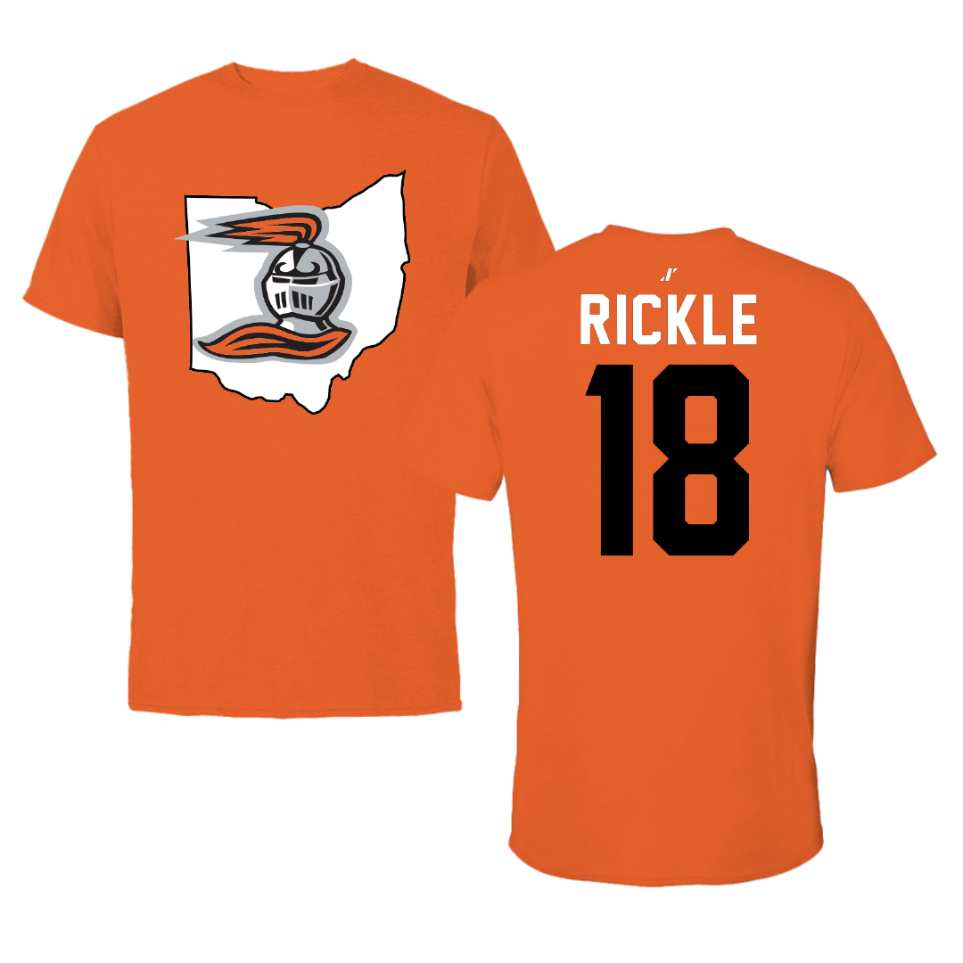 Heidelberg University Football Orange State Performance Tee - #18 Lance Rickle