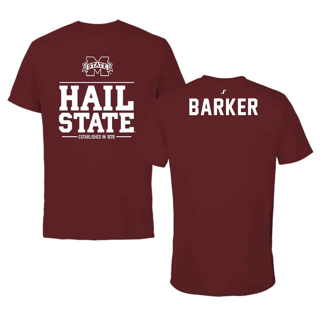 Mississippi State University TF and XC Maroon General Tee - Christion Barker
