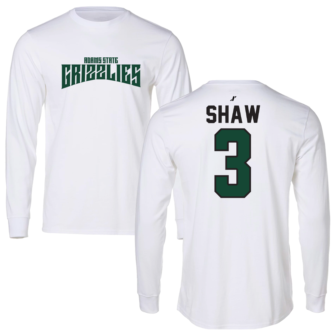 Adams State University Football White Classic Performance Long Sleeve - #3 Seth Shaw