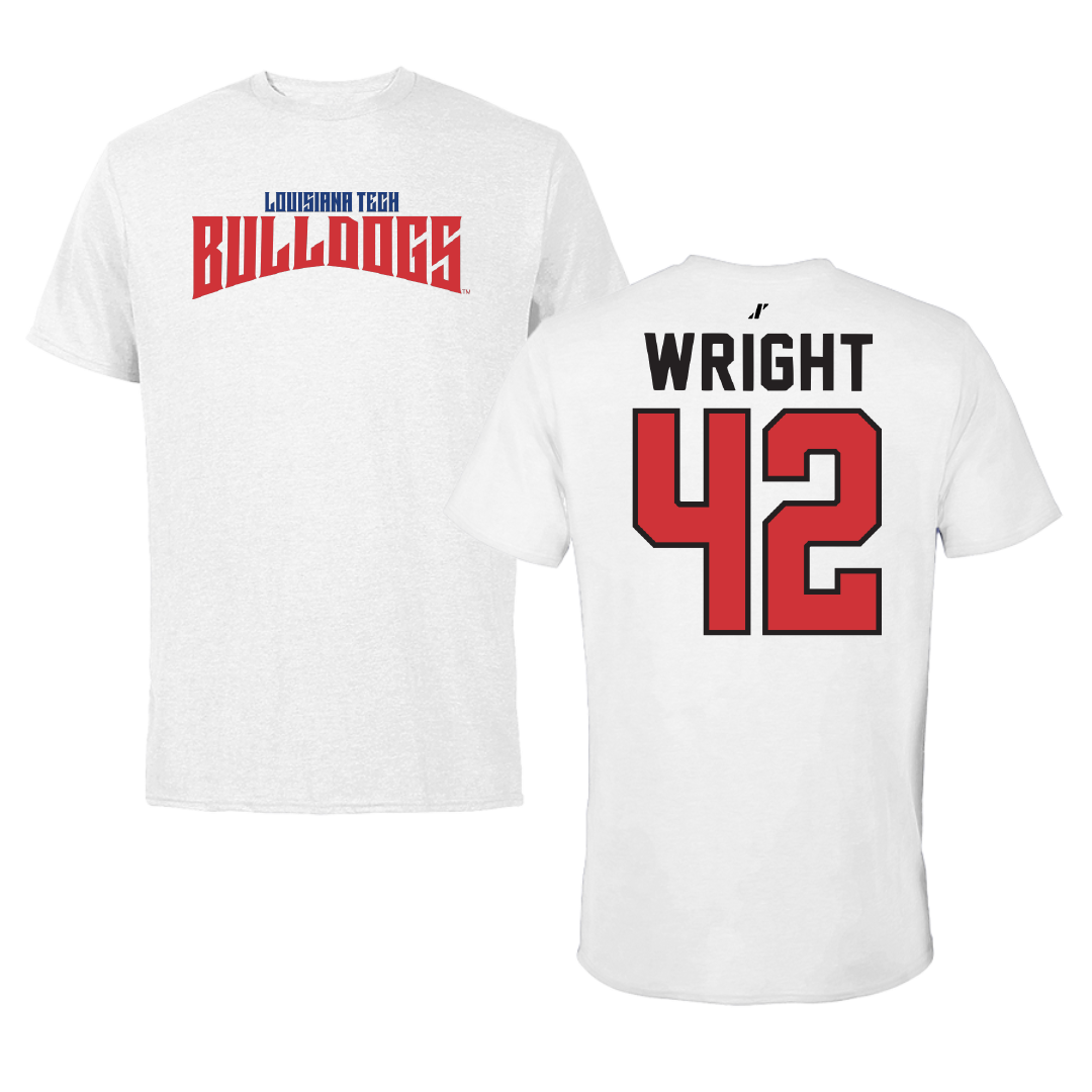 Louisiana Tech University Softball White Classic Tee - #42 Ella Rose Wright