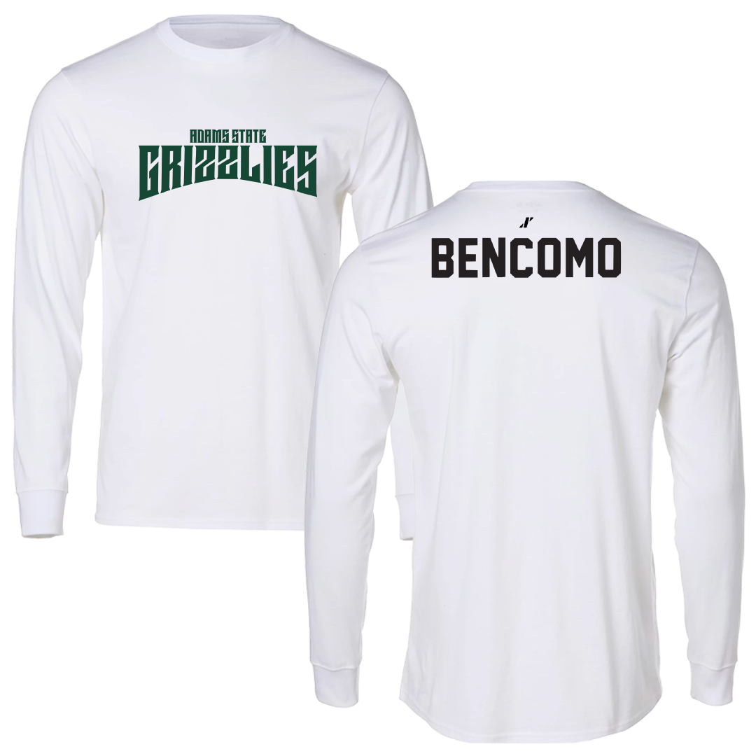 Adams State University Baseball White Classic Performance Long Sleeve - Xander Bencomo