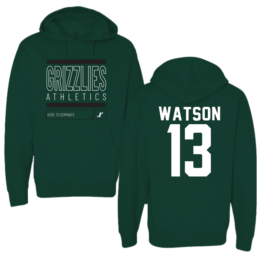 Adams State University Basketball Forest Green Dominate Hoodie - #13 Celina Watson