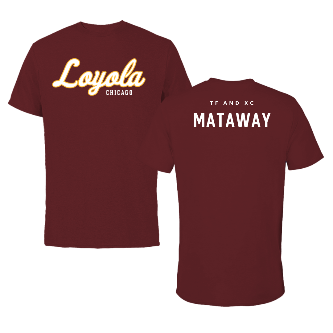 Loyola University-Chicago TF and XC Maroon Loyola Tee - Lily Mataway