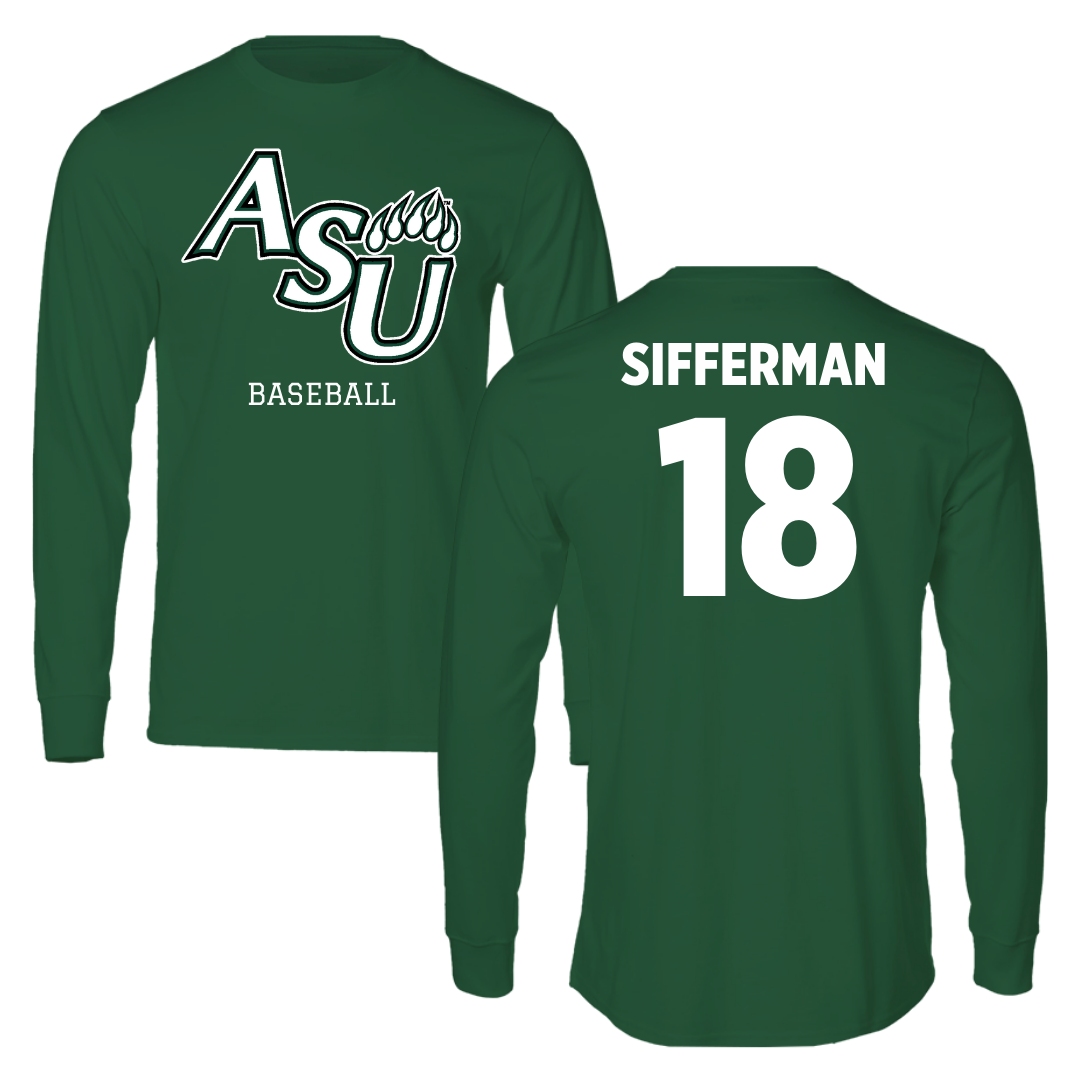 Adams State University Baseball Forest Green Block Performance Long Sleeve - #18 Ray Sifferman