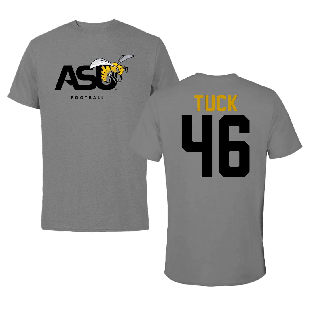Alabama State University Football Dark Gray Tee - #46 Harrison Tuck