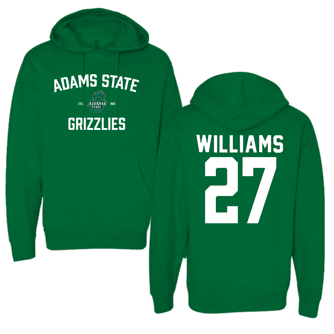 Adams State University Basketball Green General Hoodie - #27 Destan Williams