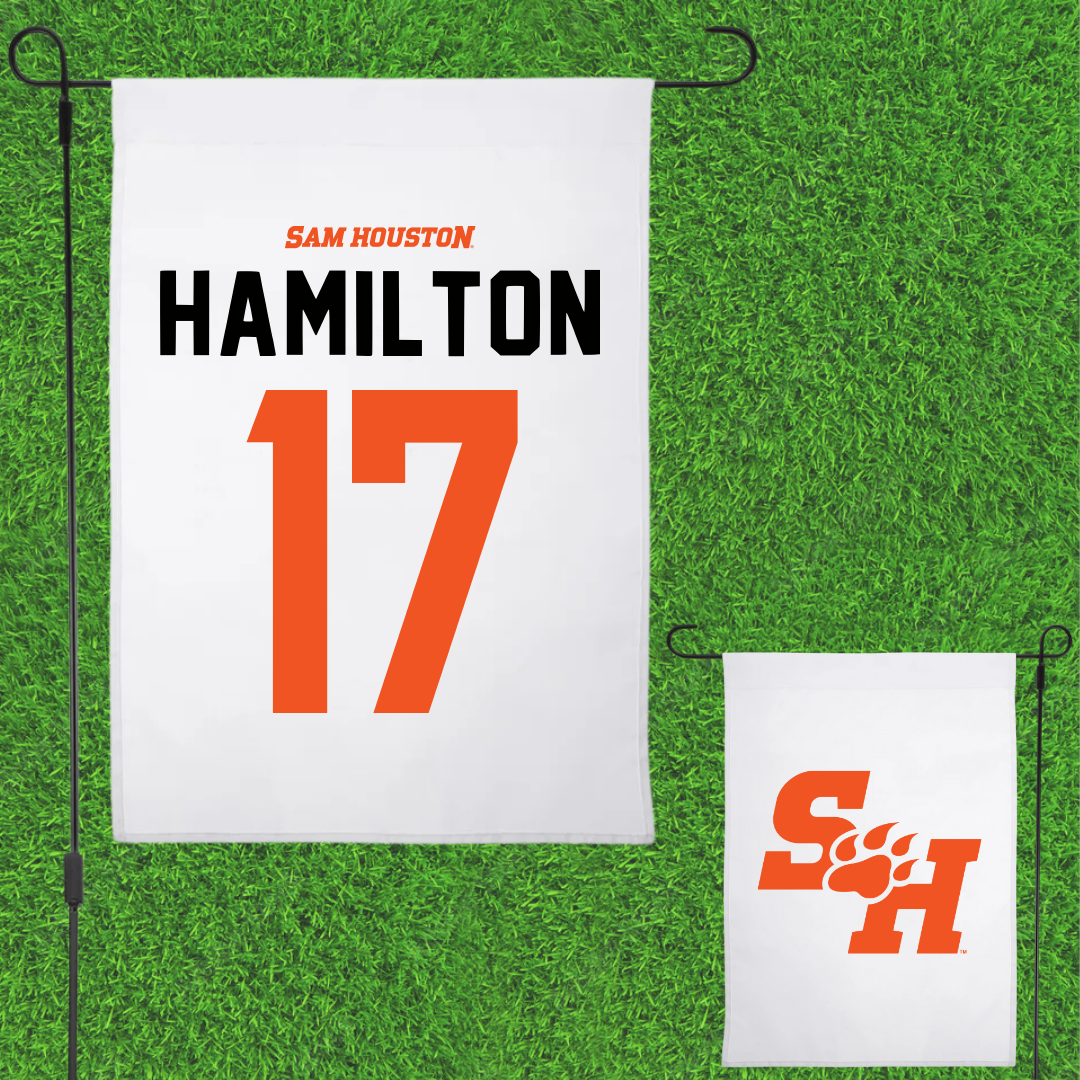 Sam Houston State University Volleyball White Garden Flag - #17 Lillian Hamilton