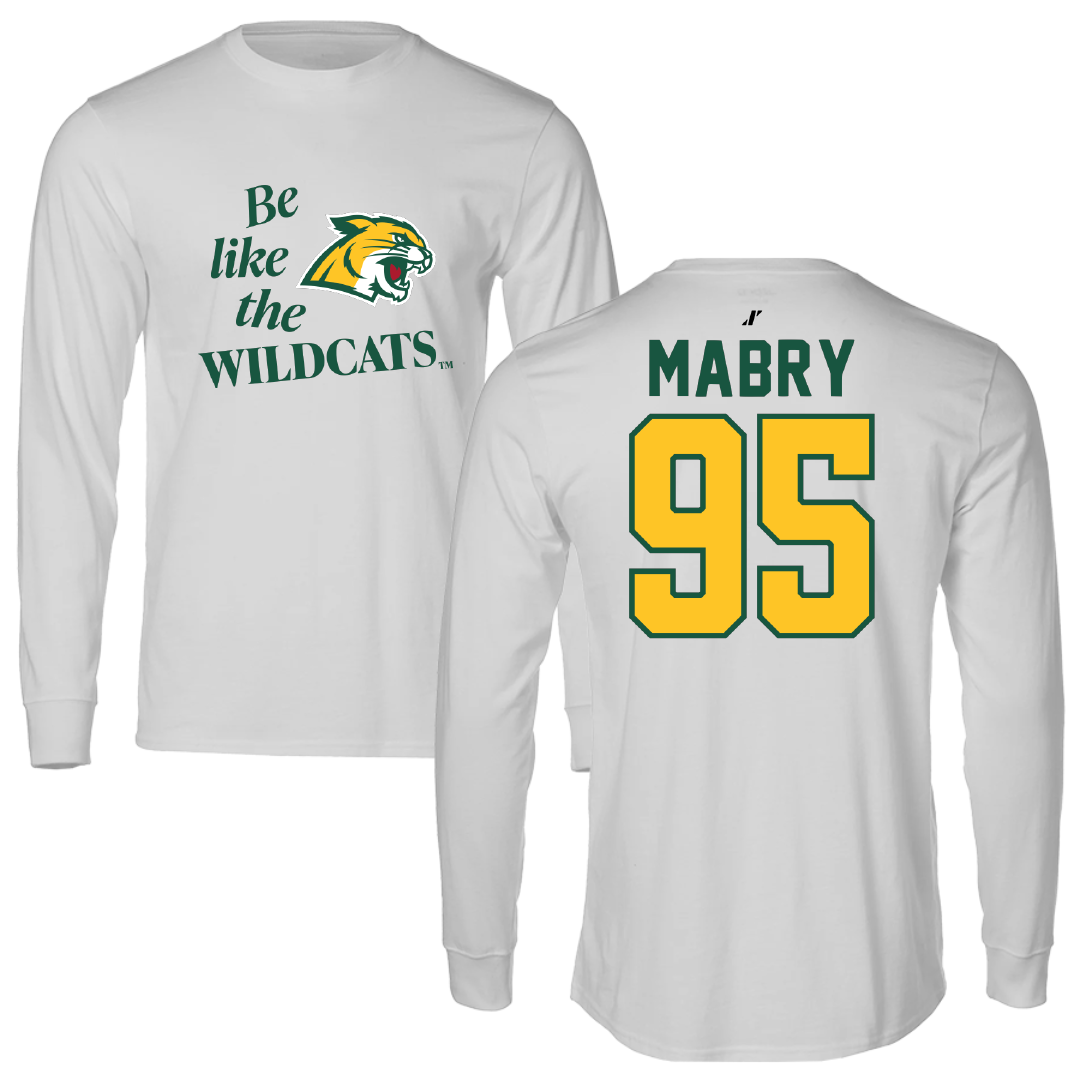 Northern Michigan University Football Light Gray Be Like Us Long Sleeve - #95 Jhermari Mabry