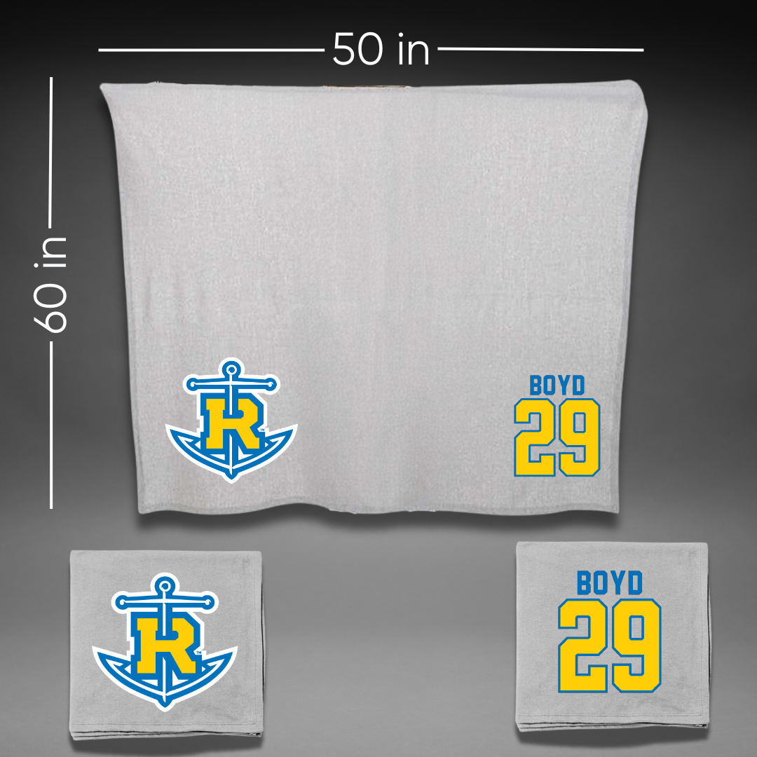 Rollins College Soccer Gray Blanket - #29 Gabby Boyd