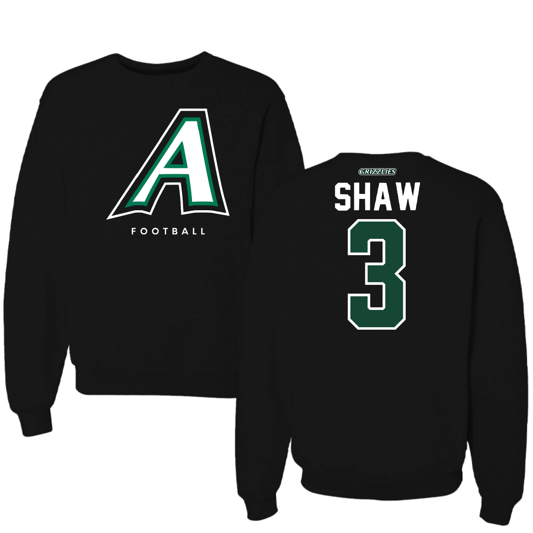 Adams State University Football Black Crewneck - #3 Seth Shaw