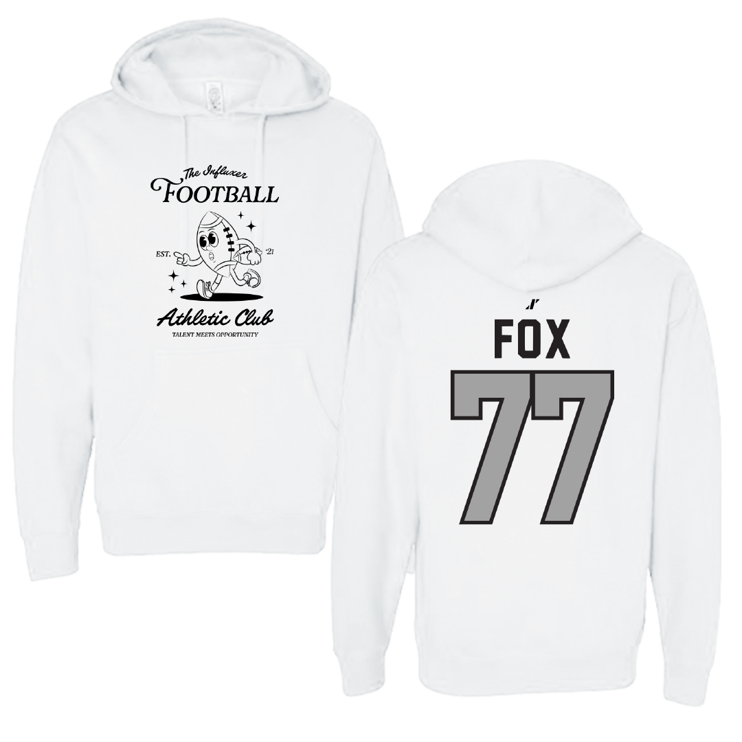 Football White Influxer Athletic Club Hoodie - #77 Daniel Fox