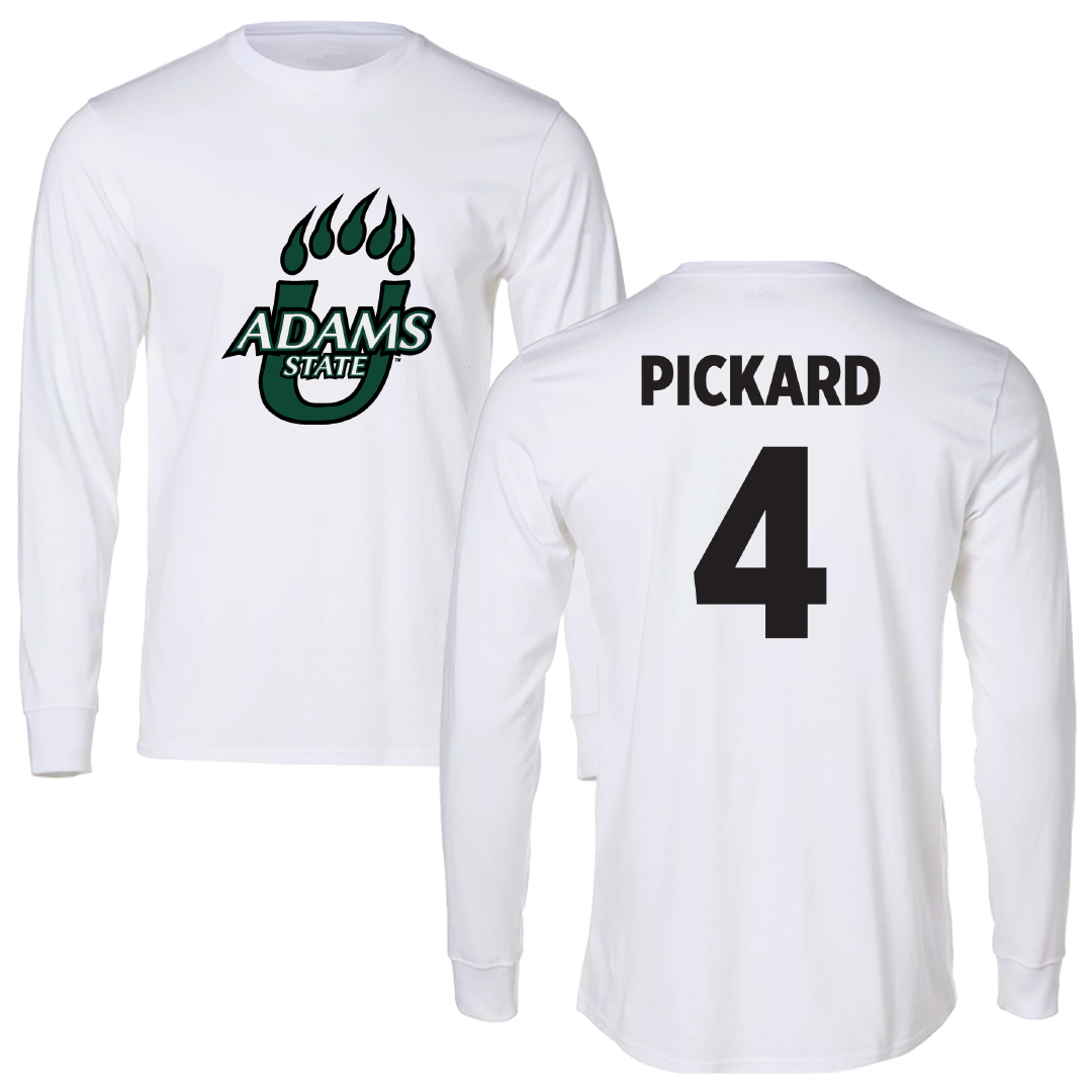 Adams State University Basketball White Performance Long Sleeve - #4 Mykaila Pickard