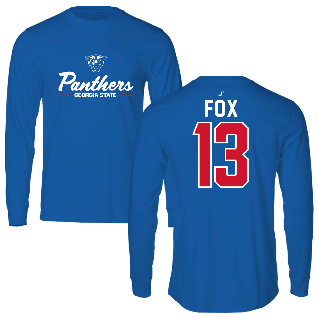 Georgia State University Volleyball Blue General Performance Long Sleeve - #13 Nyah Fox
